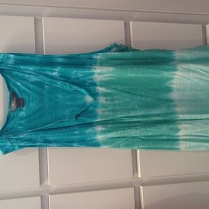 Natural reflections tank in teal ombre